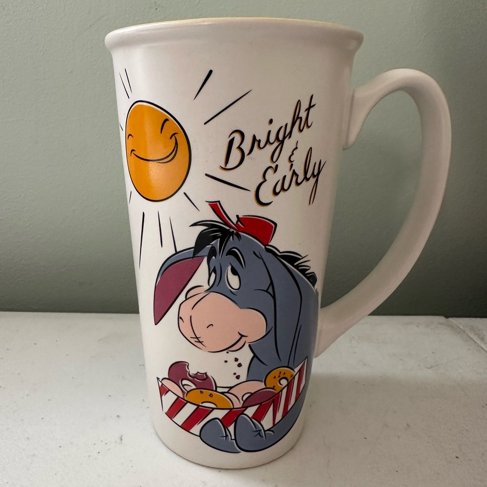 Disney Eeyore Mug with Sun Design - White and Blue